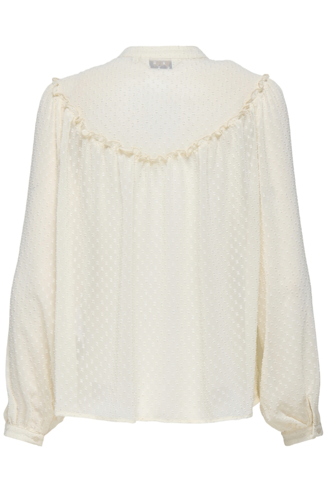 ONLCHADIA LIFE LS DOBBY TOP CC WVN 15339739 ANTIQUE WHITE/SILVER LUR